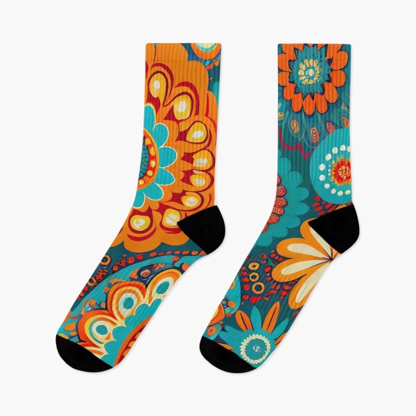 Item preview, Colorful Hippie 70s Flower Power Pattern XI designed and sold by Gadgetaliciouss.