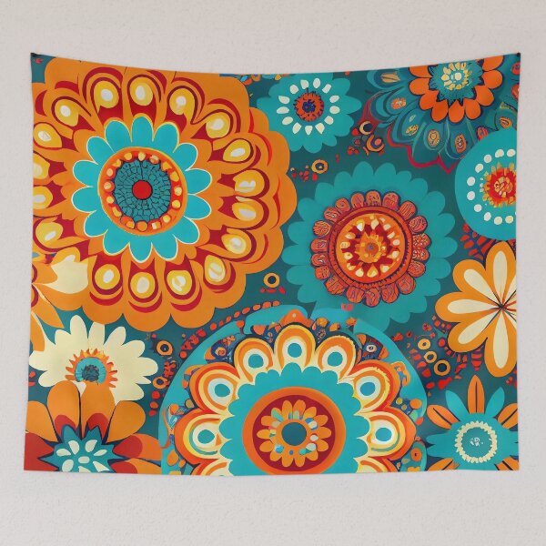Item preview, Colorful Hippie 70s Flower Power Pattern XI designed and sold by Gadgetaliciouss.