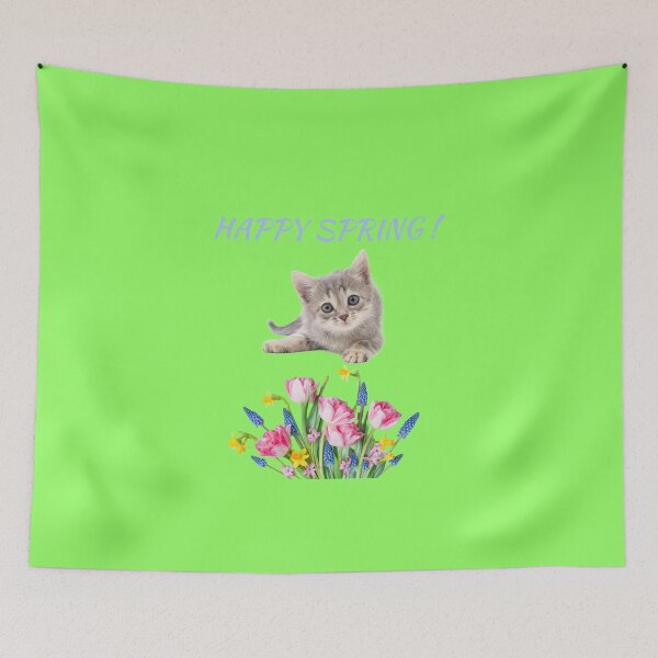 Item preview, HAPPY KITTEN SPRING ! designed and sold by TechLaughs.