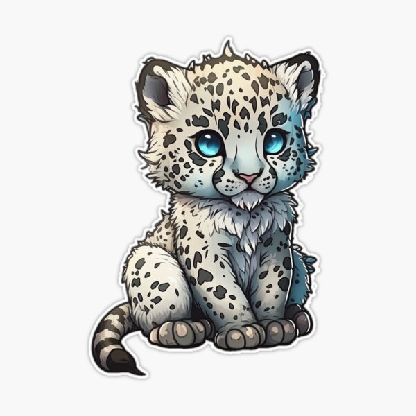 Premium Photo  Cute animal little pretty blue leopard portrait from a  splash of watercolor illustration