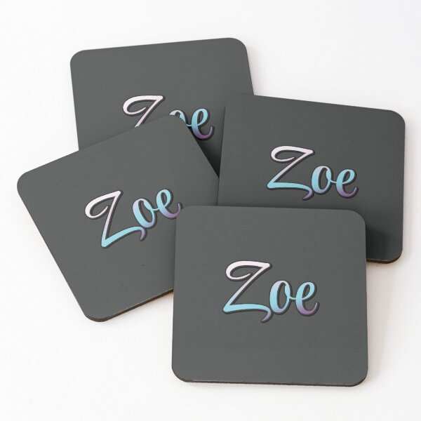 Item preview, Pretty Script Zoe Typographic Name in Cool Colors designed and sold by AloraDawnEve.
