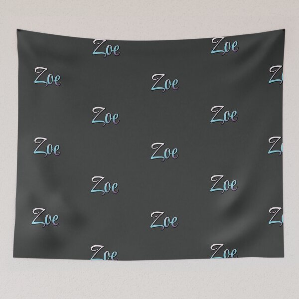 Item preview, Pretty Script Zoe Typographic Name in Cool Colors designed and sold by AloraDawnEve.