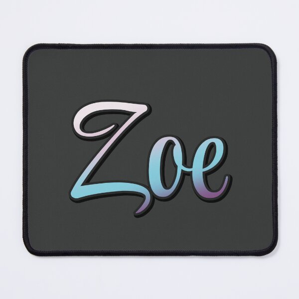 Item preview, Pretty Script Zoe Typographic Name in Cool Colors designed and sold by AloraDawnEve.