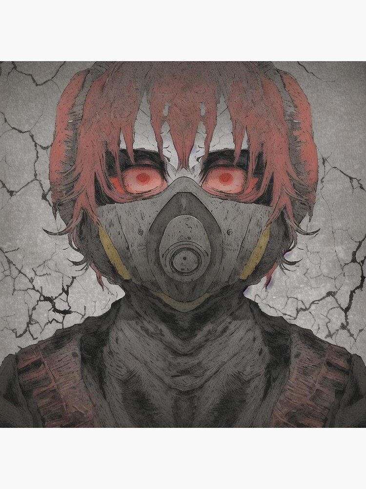 Post Apocalyptic Anime Boy In Gas Mask