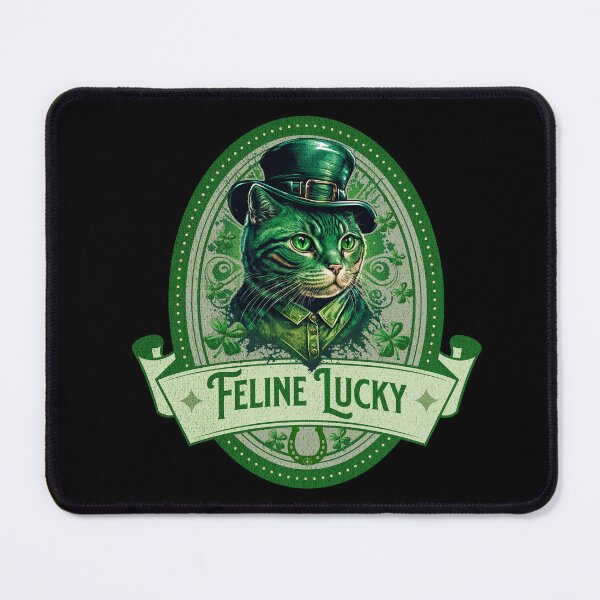 Item preview, St Patrick's Day Vintage Feline Lucky V2 Saint Patrick's Day 2023 designed and sold by Trinket-Trickster.
