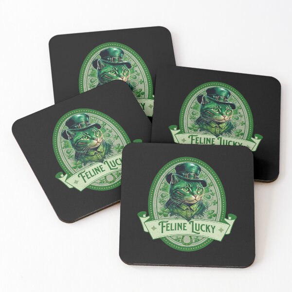 Item preview, St Patrick's Day Vintage Feline Lucky V2 Saint Patrick's Day 2023 designed and sold by Trinket-Trickster.