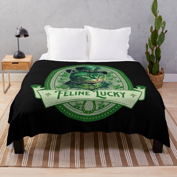 Item preview, St Patrick's Day Vintage Feline Lucky V2 Saint Patrick's Day 2023 designed and sold by Trinket-Trickster.