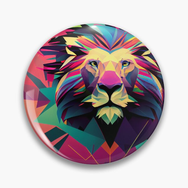 Aperçu de l'œuvre Art de lion géométrique moderne créée et vendue par DesignCatalyst7.