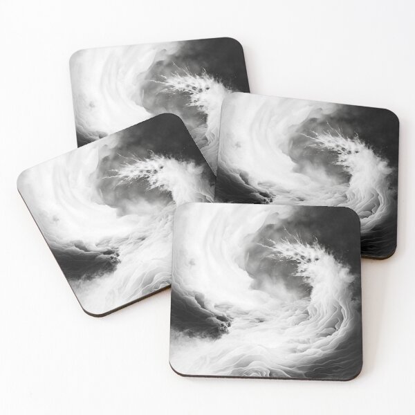 Item preview, Tossed Black Waves designed and sold by TheArtfulAllie.