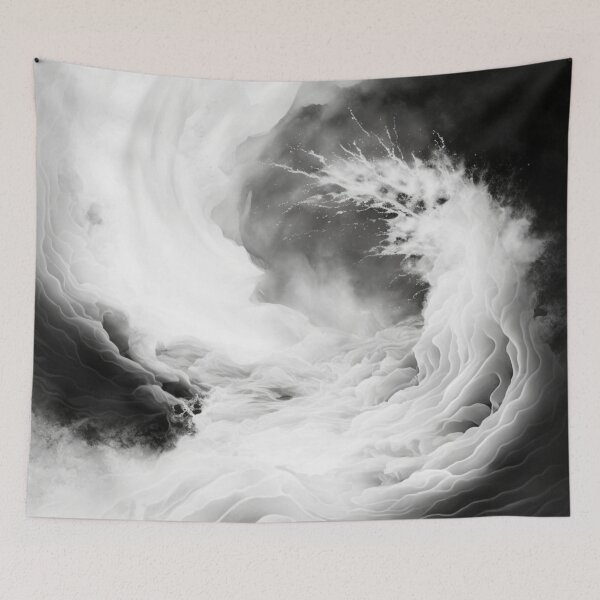 Item preview, Tossed Black Waves designed and sold by TheArtfulAllie.