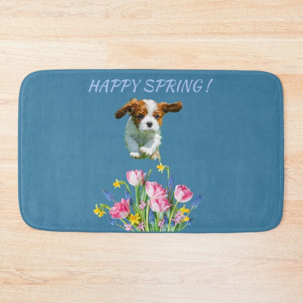 Item preview, HAPPY PUPPY SPRING WITH FLOWERS! designed and sold by TechLaughs.