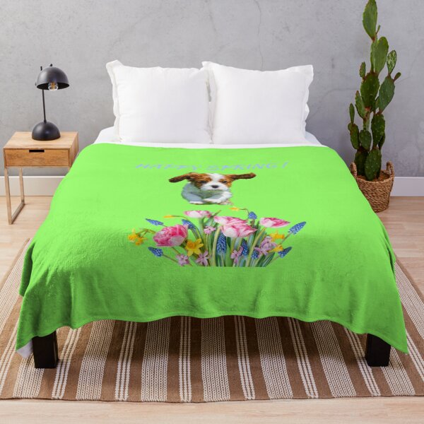 Item preview, HAPPY PUPPY SPRING WITH FLOWERS! designed and sold by TechLaughs.