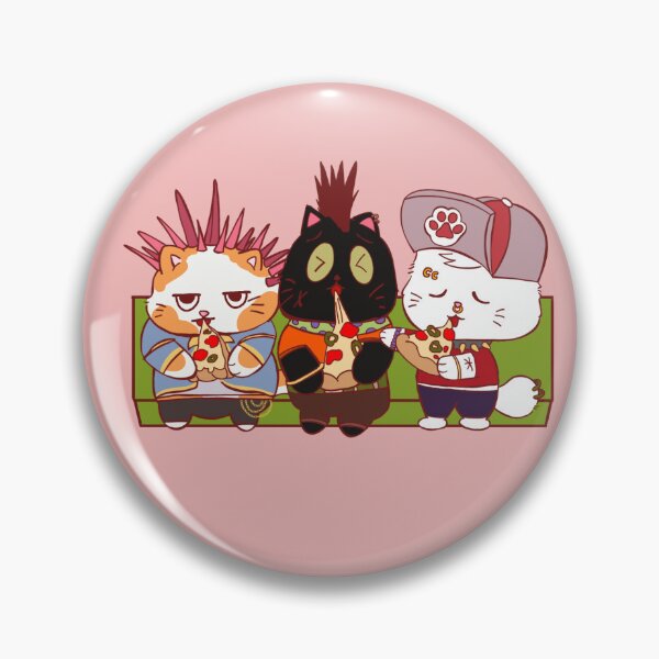 Item preview,  Kawaii Punk Rock Cats Eating Pizza designed and sold by PunksPress.
