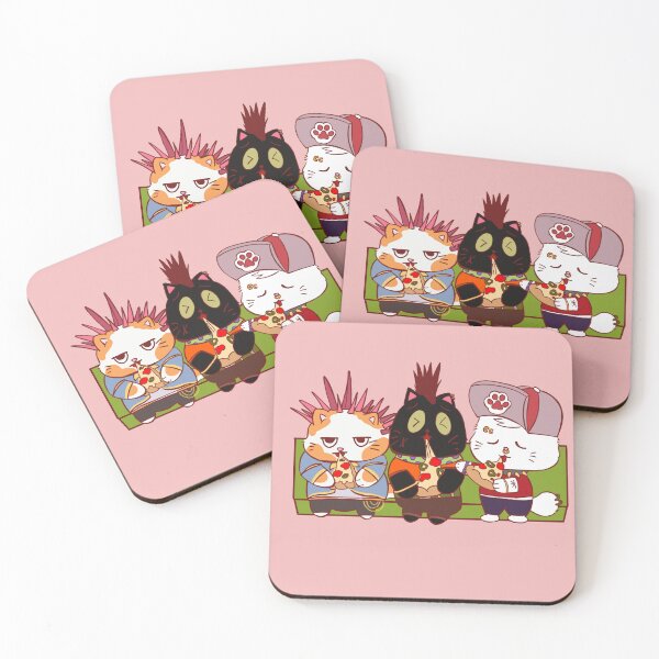 Item preview,  Kawaii Punk Rock Cats Eating Pizza designed and sold by PunksPress.