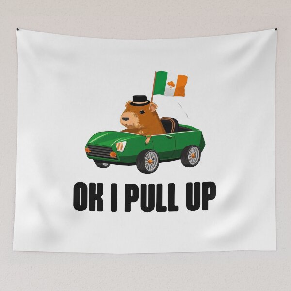 Item preview, Ok I Pull up for St. Patricks Day - Capybara designed and sold by Animally-Ai.
