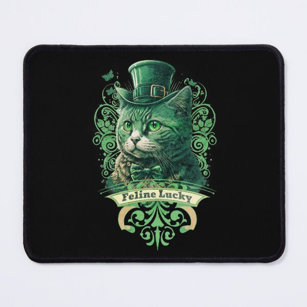 Item preview, St Patrick's Day Vintage Feline Lucky V3 Saint Patrick's Day 2023 designed and sold by Trinket-Trickster.
