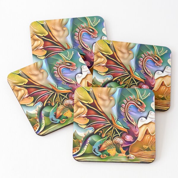 Item preview, Colorful Abstract Dragon's Lair: Fantasy Vibrant Dragon designed and sold by Adorations.