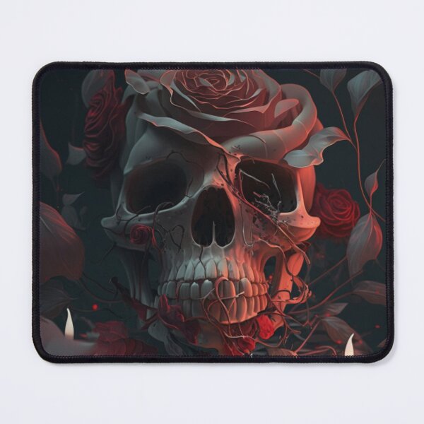 Item preview, Red roses on the skull designed and sold by AndrzejKurzysz.