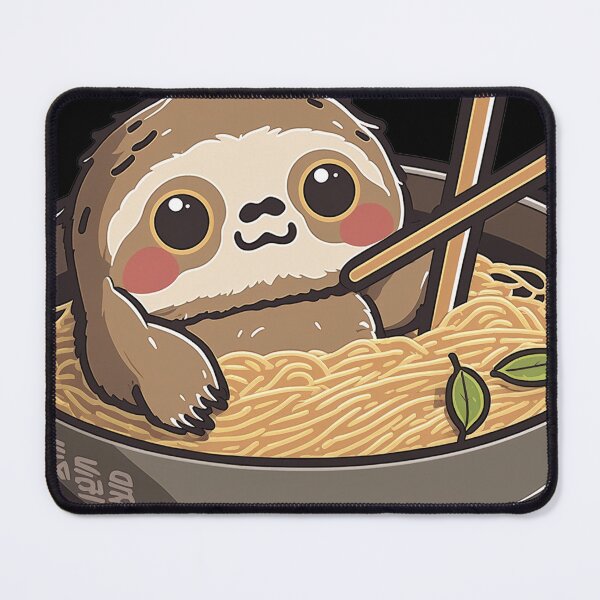 Item preview, Sloth Eating Ramen Cute Kawaii Noodles designed and sold by wildlifezen.