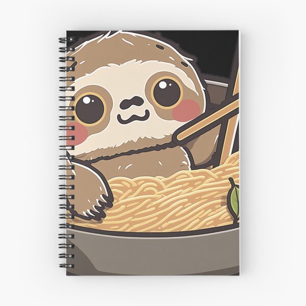 Item preview, Sloth Eating Ramen Cute Kawaii Noodles designed and sold by wildlifezen.