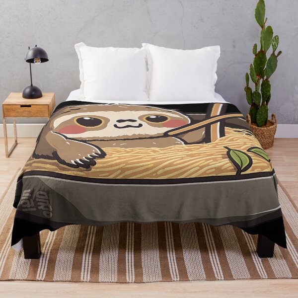 Item preview, Sloth Eating Ramen Cute Kawaii Noodles designed and sold by wildlifezen.