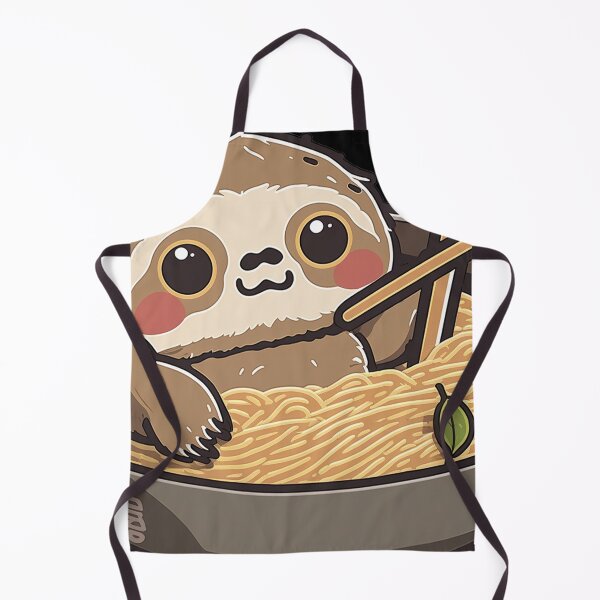 Item preview, Sloth Eating Ramen Cute Kawaii Noodles designed and sold by wildlifezen.