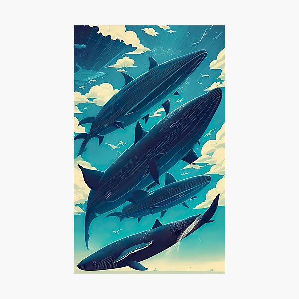 Dreamy Whales Photographic Print