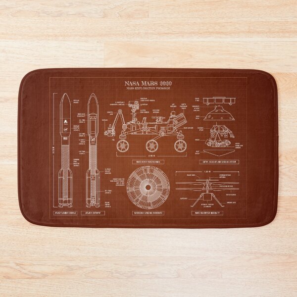 Item preview, NASA Mars 2020. Perseverance and Ingenuity (Blueprint - Caramel) designed and sold by BGALAXY.