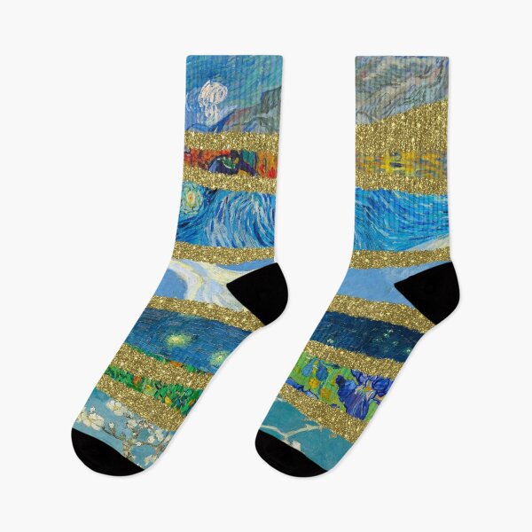 Item preview, Copy of Van Gogh painting collage with gold glitter  designed and sold by Inktown.