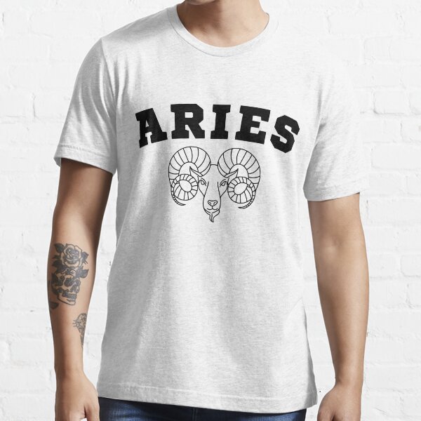 Aries T Shirt White Aggressive Horoscope Aries T Shirt Cotton Aries Zodiac T Shirt for Men main image 0