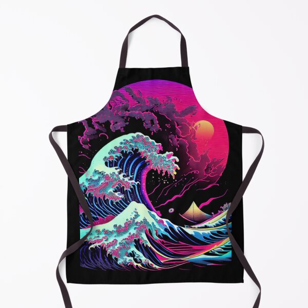 Item preview, The Great Wave off Kanagawa (Synthwave Dreams Retrowave Bedroom Lofi Living) designed and sold by ZGigerBarker.