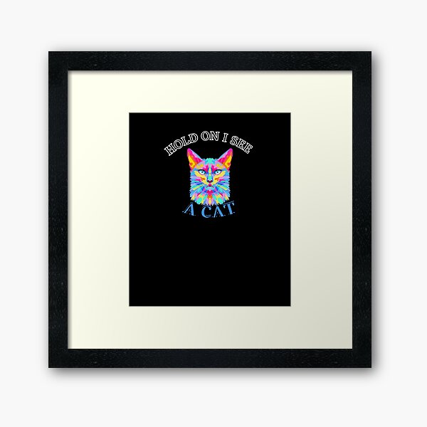 Item preview, Hold On I See A Cat Vintage Cat Mom Kitten Funny Cat designed and sold by light-artist.