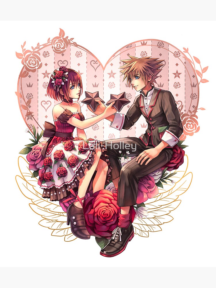 Sora and Kairi Kingdom Hearts 2 Hardcover Journal by Lali-Holley