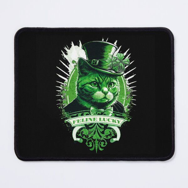Item preview, St Patrick's Day Vintage Feline Lucky V4 Saint Patrick's Day 2023 designed and sold by Trinket-Trickster.
