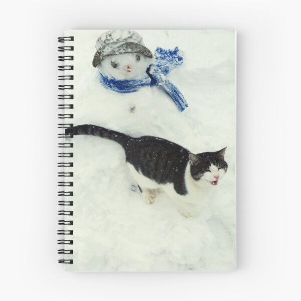 Item preview, Smiling cat and her melting frend - snowman designed and sold by tonimata.