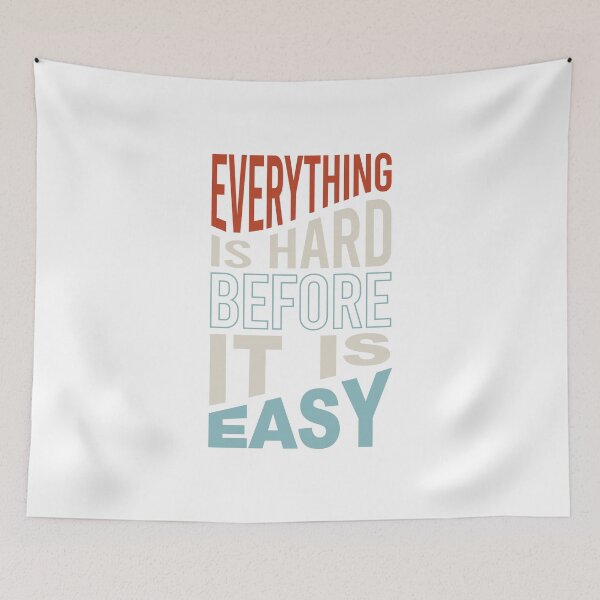 Item preview, Fitness Motivation Everything is Hard before It Is Easy designed and sold by whyitsme.