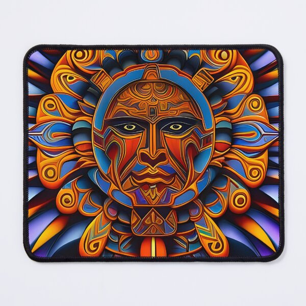 Item preview, New World Gods (31) - Mesoamerican Inspired Psychedelic Art designed and sold by TheThirdEye.