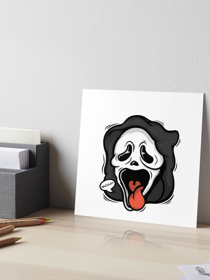 Scary Ghost Scary Ghost Face Art Board Print for Sale by anatim33