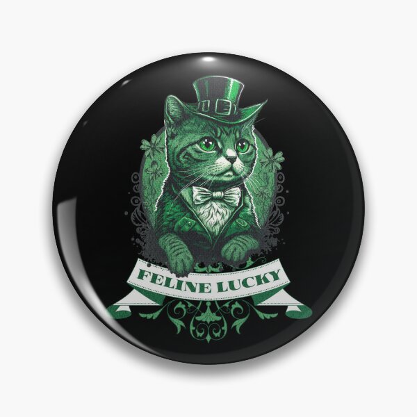 Item preview, St Patrick's Day Vintage Feline Lucky V5 Saint Patrick's Day 2023 designed and sold by Trinket-Trickster.