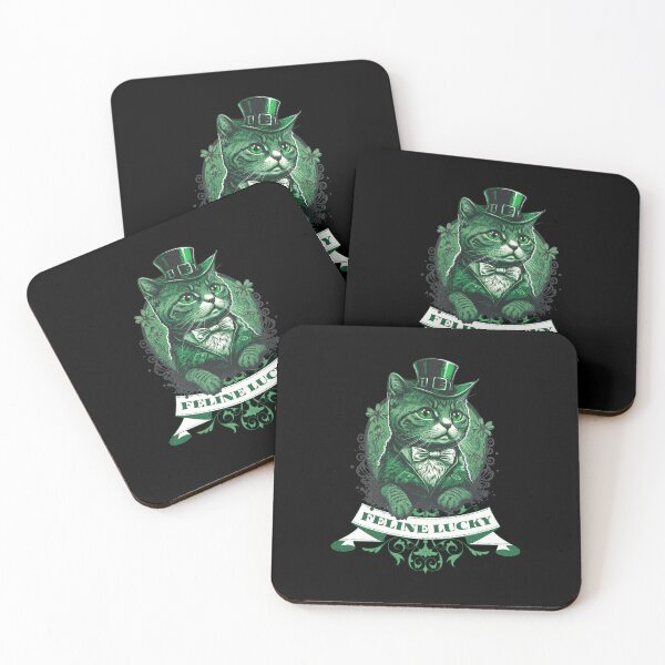 Item preview, St Patrick's Day Vintage Feline Lucky V5 Saint Patrick's Day 2023 designed and sold by Trinket-Trickster.