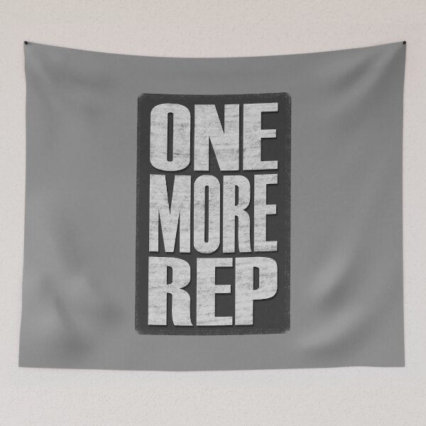 Item preview, One More Rep - Grey, black, white - fitness, motivational designed and sold by Honest-Quotes.
