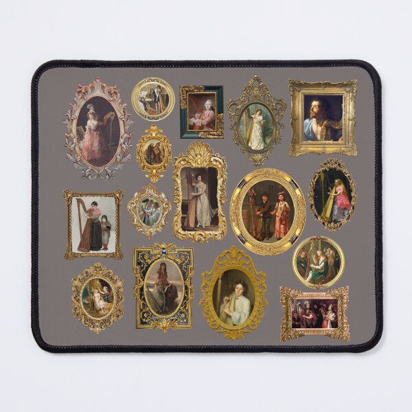 Item preview, Harp iconography with baroque golden frames. designed and sold by Zal-Production.