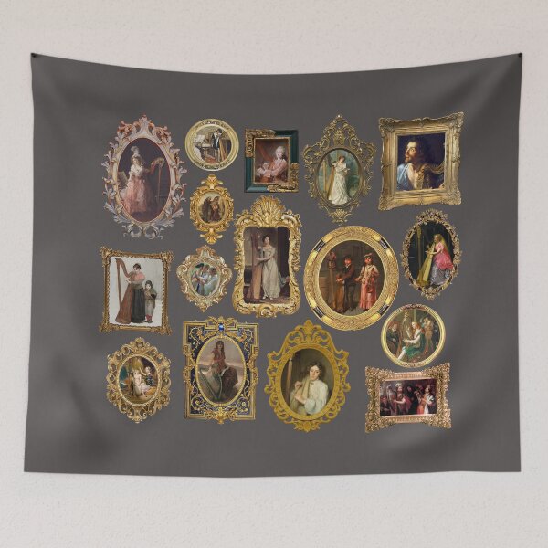 Item preview, Harp iconography with baroque golden frames. designed and sold by Zal-Production.