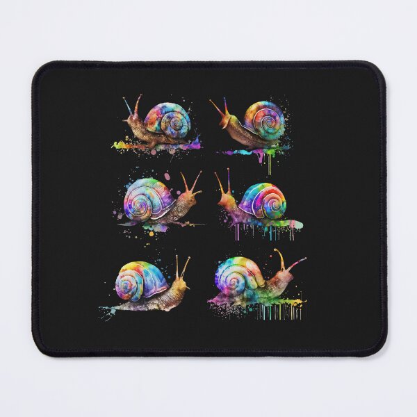Item preview, Rainbow Snails Watercolor Giant African Land Snail designed and sold by KawaiiMotto.