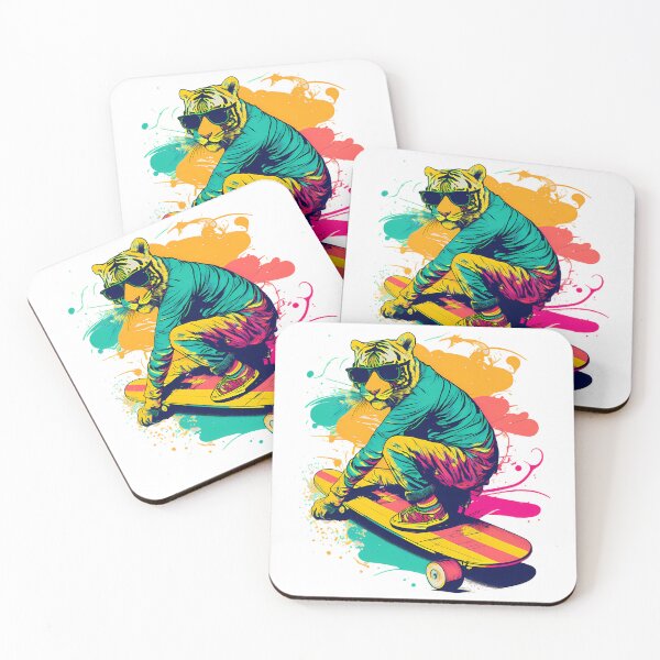 Item preview, Skateboarding Tiger designed and sold by Agit8rClothing.