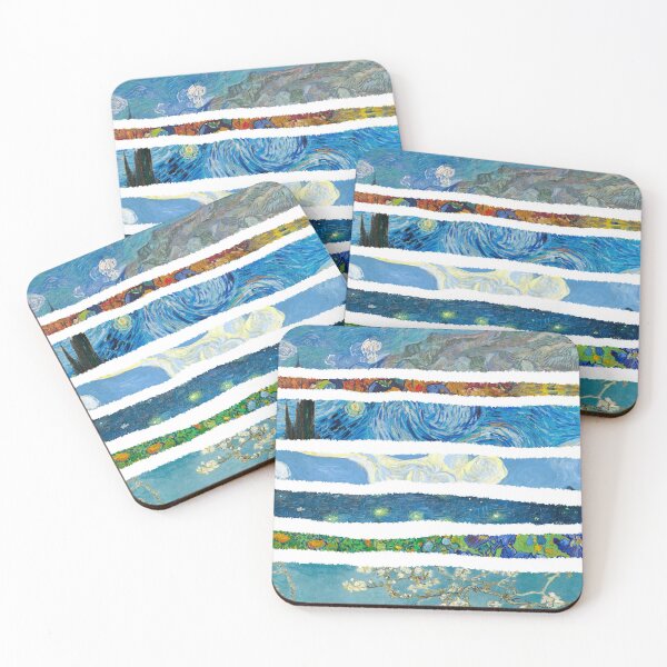 Artikelvorschau, Van Gogh Gemälde gestreifte Collage zerrissenes Papier entworfen und verkauft von Inktown.