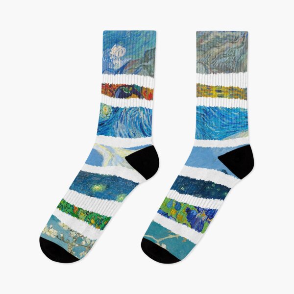 Item preview, Van Gogh painting striped collage torn paper designed and sold by Inktown.