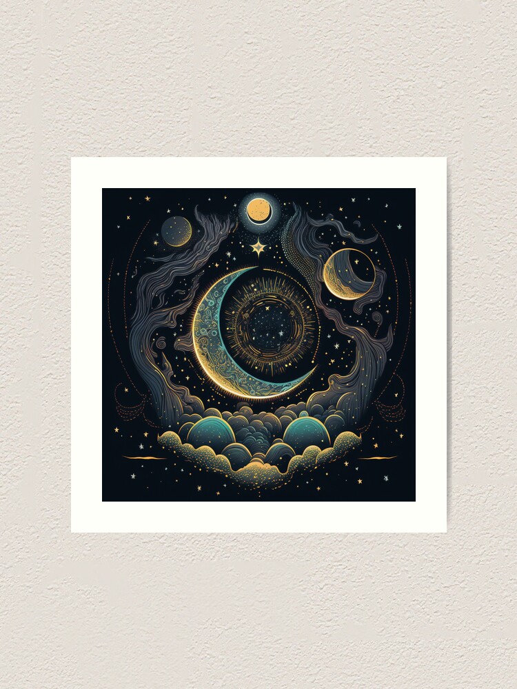 「MOON.」CLARITY ART Celestial Star Chart Witchy Moon Design