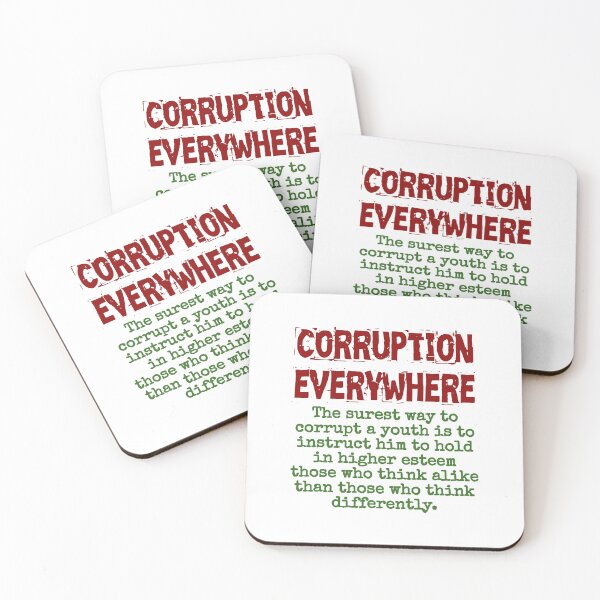 Item preview, The Surest Way To Corrupt A Youth - Corruption Quote designed and sold by CrankyOldDude.