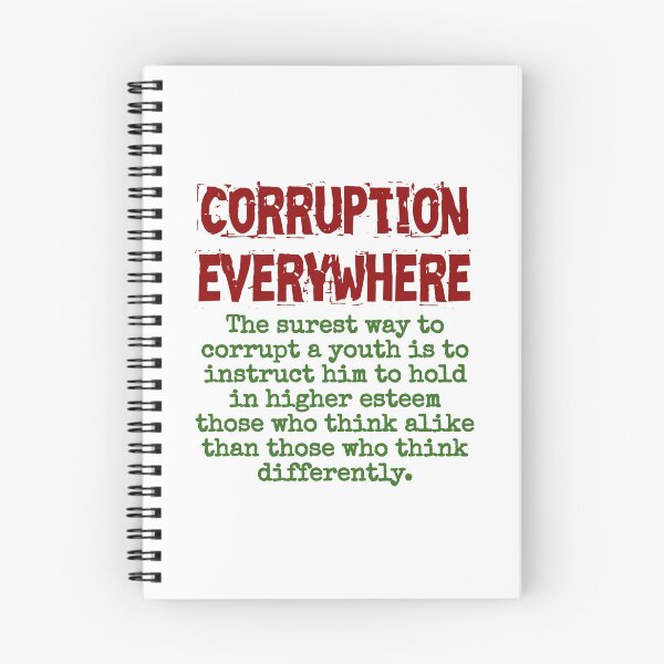 Item preview, The Surest Way To Corrupt A Youth - Corruption Quote designed and sold by CrankyOldDude.